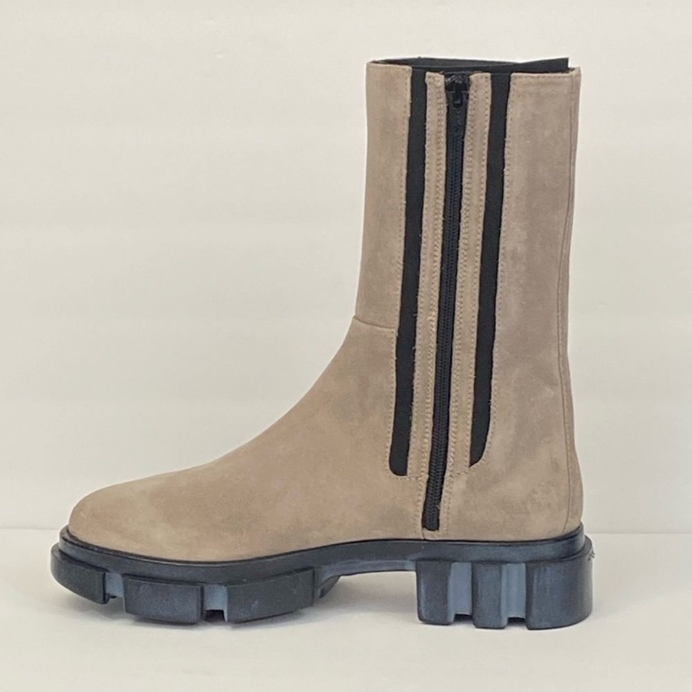 NWT Free People Brooks Chelsea Suede Chunky Sole Boots Size38.5 Gray/Brown/Taupe - Picture 5 of 14